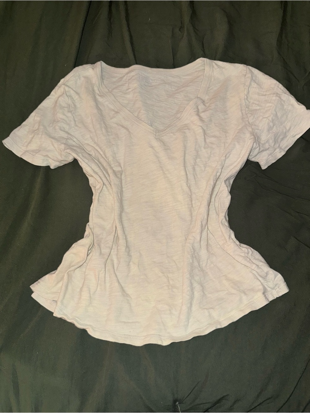 Old Navy Women's creme V-Neck Short Sleeve Tee